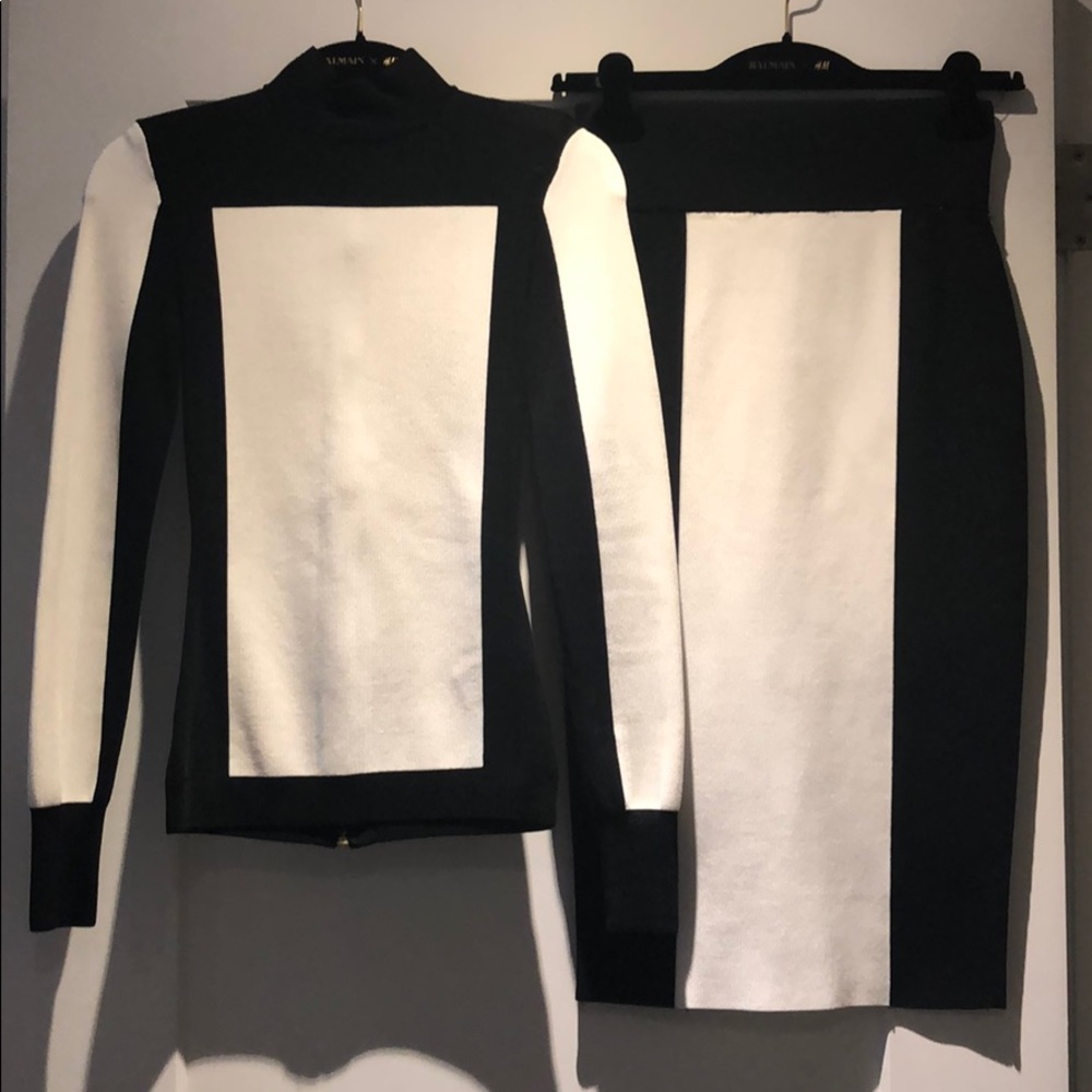 Balmain X H&M Midi Skirt and Shirt